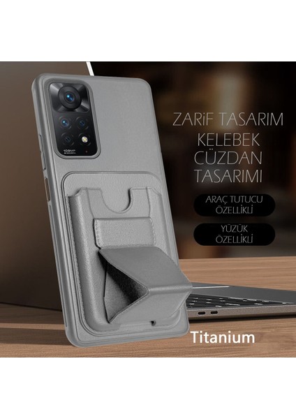 Xiaomi Redmi Note 11 Pro Standlı ve Cüzdanlı Kılıf Mtl Aksesuar