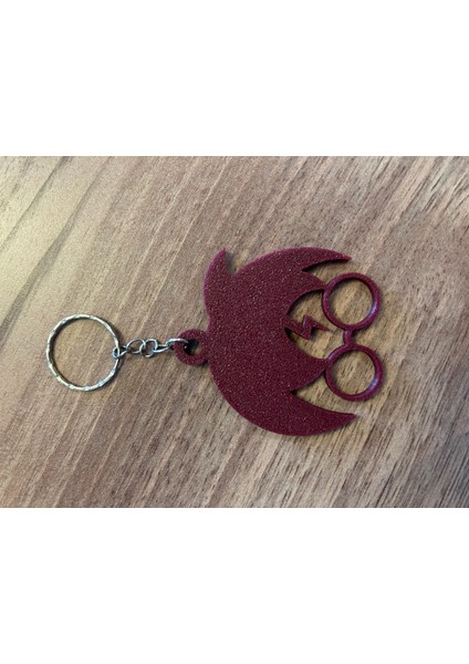 Harry Potter Hogwarts Anahtarlık Askısı + 3 Anahtarlık 3D Baskı - Bordo