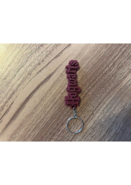 Harry Potter Hogwarts Anahtarlık Askısı + 3 Anahtarlık 3D Baskı - Bordo