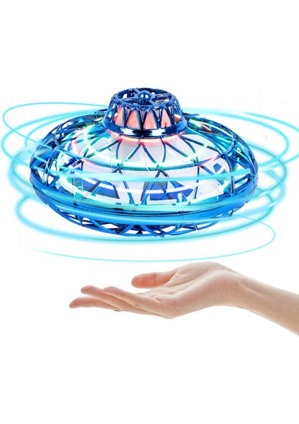 Mavi Stil 2021 Yükseltilmiş Serin Nebula Yükselen Yörünge Oyuncak, Sihirli LED Işıklar Uçan Uzay Topu Drone Çocuklar Için Dış Mekan Iç Mekan Mavi (Yurt Dışından)