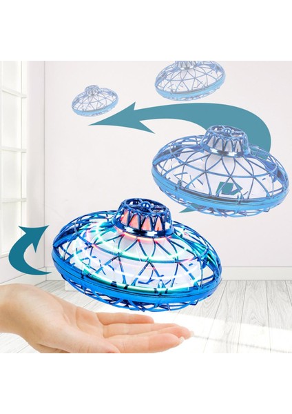 Mavi Stil 2021 Yükseltilmiş Serin Nebula Yükselen Yörünge Oyuncak, Sihirli LED Işıklar Uçan Uzay Topu Drone Çocuklar Için Dış Mekan Iç Mekan Mavi (Yurt Dışından)