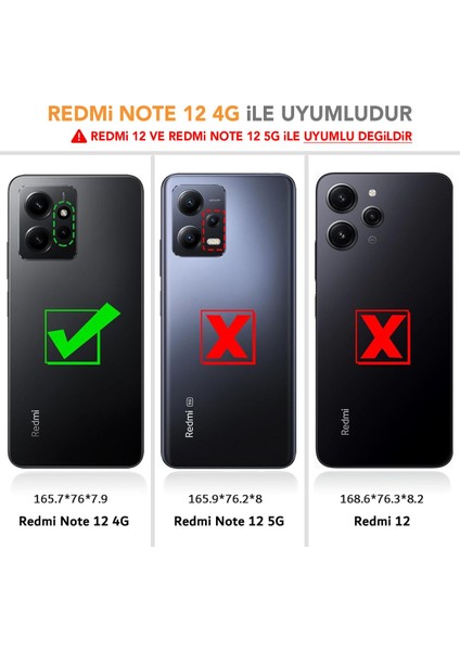 Xiaomi Redmi Note 12 4g Standlı ve Cüzdanlı Kılıf Mtl Aksesuar