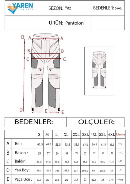 Yazlık Motorcu Pantolon