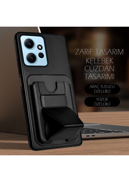 Xiaomi Redmi Note 12 4g Standlı ve Cüzdanlı Kılıf Mtl Aksesuar