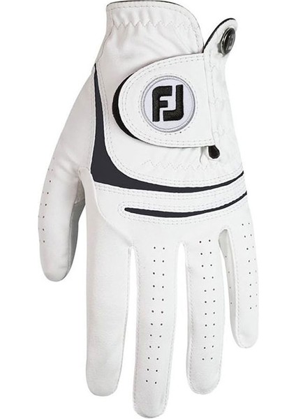 66245 Weathersof Erkek Golf Eldiveni Beyaz/siyah Sol S