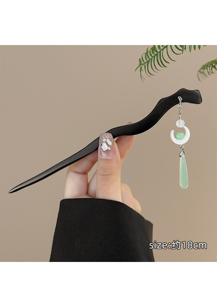 Yeni Çin Antik Tarzı Çiçek Saç Tokası Modern Gelişmiş Saç Tokası Duygusu Kadın Baş Plakası Saç Saç Tokası Hanfu Adım Ahşap Saç Tokası Şapkalar (Yurt Dışından)