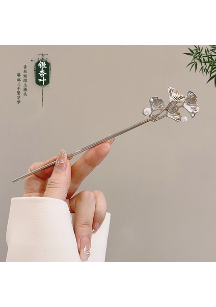 Yeni Çin Antik Tarzı Çiçek Saç Tokası Modern Gelişmiş Saç Tokası Duygusu Kadın Baş Plakası Saç Saç Tokası Hanfu Adım Ahşap Saç Tokası Şapkalar (Yurt Dışından)