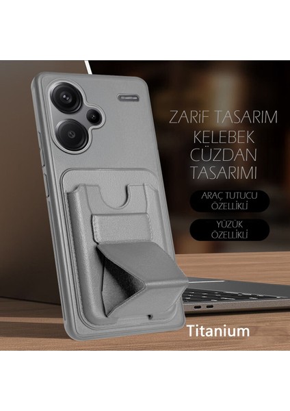 Xiaomi Redmi Note 13 Pro Plus 5g Standlı ve Cüzdanlı Kılıf Mtl Aksesuar