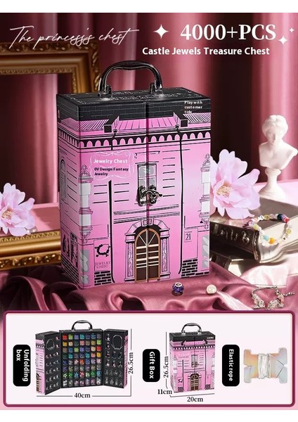 El Yapımı Boncuklu Diy Tasarım Takı Hediye Seti Çocuklar Için Kızlar Oyuncaklar Saç Aksesuarları Kolye Hediye (Yurt Dışından)