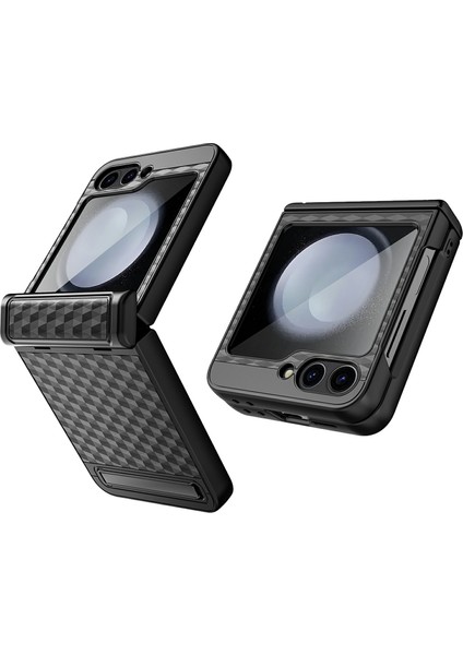 Samsung Galaxy Z Flip6 5g Menteşe Koruma Kickstand Sert Pc Telefon Kapak Ekran Filmi ile (Yurt Dışından)