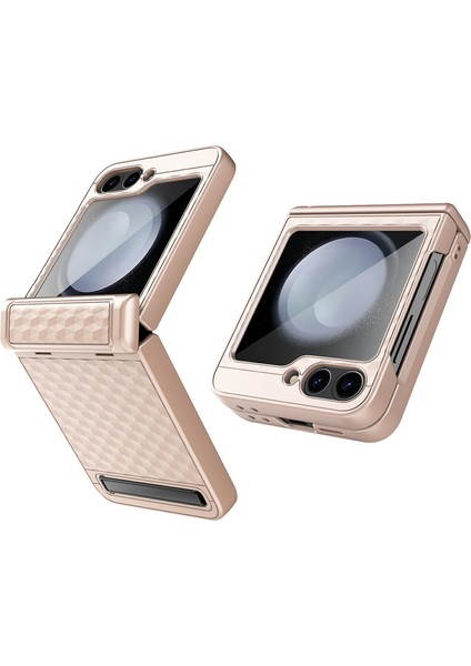 Samsung Galaxy Z Flip6 5g Menteşe Koruma Kickstand Sert Pc Telefon Kapak Ekran Filmi ile (Yurt Dışından)