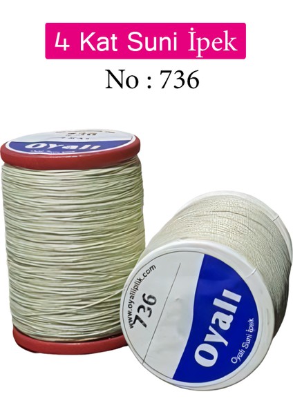 4 Kat Suni Ipek Iplik Iğne Oyası Boncuk Ipi Tığ Oyası NO:736
