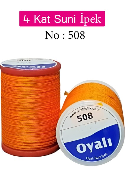 4 Kat Suni Ipek Iplik Iğne Oyası Boncuk Ipi Tığ Oyası NO:508
