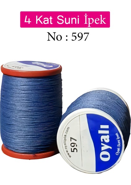 4 Kat Suni Ipek Iplik Iğne Oyası Boncuk Ipi Tığ Oyası NO:597