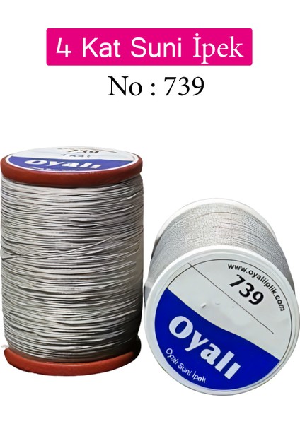 4 Kat Suni Ipek Iplik Iğne Oyası Boncuk Ipi Tığ Oyası NO:739