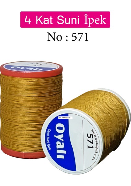 4 Kat Suni Ipek Iplik Iğne Oyası Boncuk Ipi Tığ Oyası NO:571