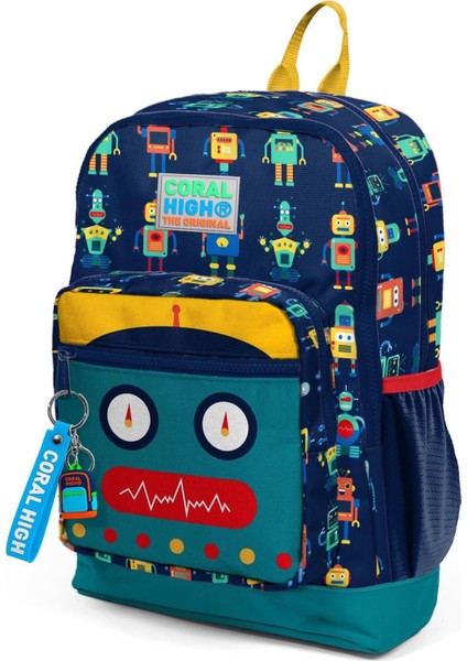 Kids Okul Çantası Lacivert Çivit Robot 23472