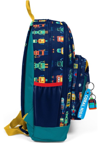 Kids Okul Çantası Lacivert Çivit Robot 23472
