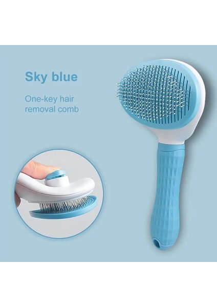 Köpek Tüy Temizleme Fırçası Kedi Tüy Bakımı ve Bakım Taraklı Uzun Tüylü Köpek Evcil Hayvan Saçı Temizleme Banyo Fırçası Evcil Hayvan Malzemeleri Renk:mavi (Yurt Dışından)