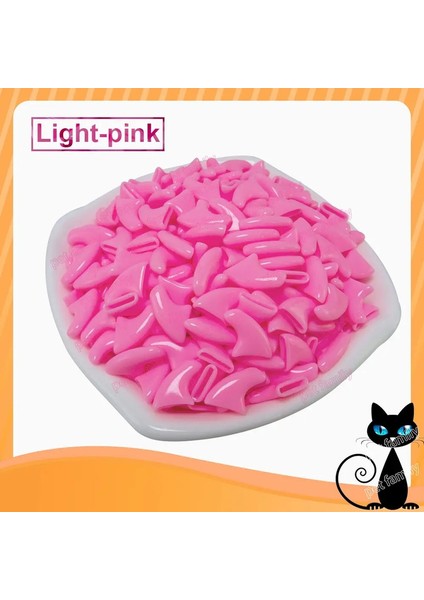 100PCS / Lot Kedi Tırnak Kapssoft Tırnak Koruyucusu Yumuşak Kedi Pawcontrol Pets Silikon Tırnak Kapakları 5ADEZIF Tutkal + 5pplicator Renk: Açık Pembe / Boyut: Xs (Yurt Dışından)