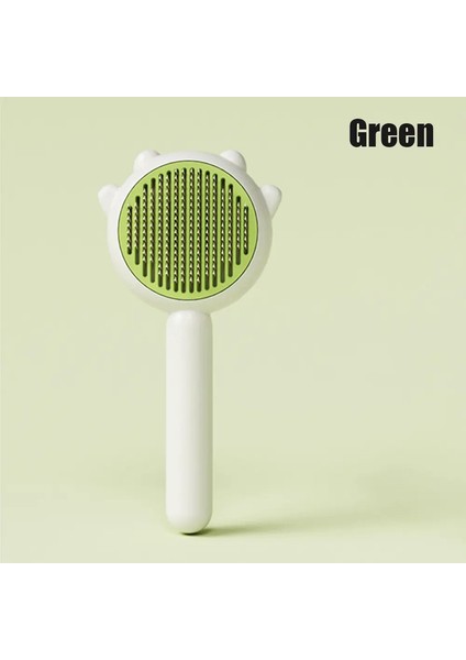 Pet Tarak Tek Tuşlu Tüylerini Temizleme Fırçası Sihirli Masaj Bakım Iğnesi Kazıyıcı Kedi Köpek Temizleme Bakım Malzemeleri Renk:yeşil (Yurt Dışından)