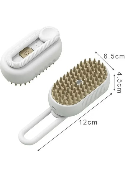 3 In 1 Kedi Buhar Fırçası Elektrikli Kedi Tarakı Evcil Hayvan Masaj Tarakı Için Kediler Sprey Su Kedi Banyo Fırçaları Evcil Hayvan Bakım Malzemeleri Renk:Kaki (Yurt Dışından)