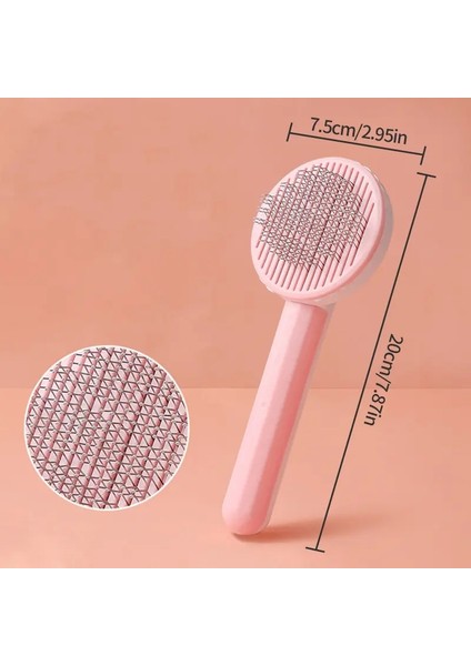 Kedi Tarakı Evcil Hayvan Tarakı Kendiliğinden Temizlenen Slicker Tarak Saçı Çıkarıcı Bakım Tarakı Evcil Hayvan Mat Açıcı Tarak Güzellik Slicker Köpek Tarakı Renk:pembe (Yurt Dışından)