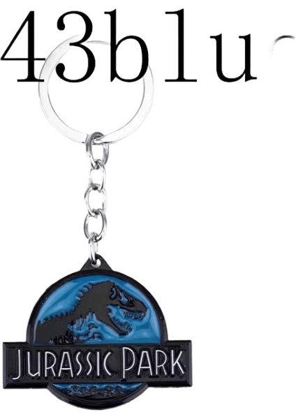 Juric Park Dinozor Anahtarlık Juric Dünya Kolye Metal Anahtarlıklar Holde Kadınlar Erkekler Için CHAVEIRORENK:K043-BLUE (Yurt Dışından)