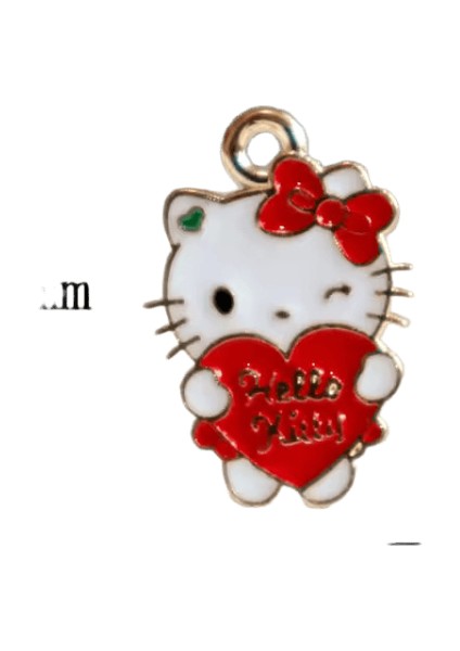 10 Adet Sevimli Karikatür Hello Kitty Köpüklü Kawaii Charms Dıy Kolye Bilezik Küpe Anahtarlık Aksesuar Takı Bileşen Hediyeler (Yurt Dışından)