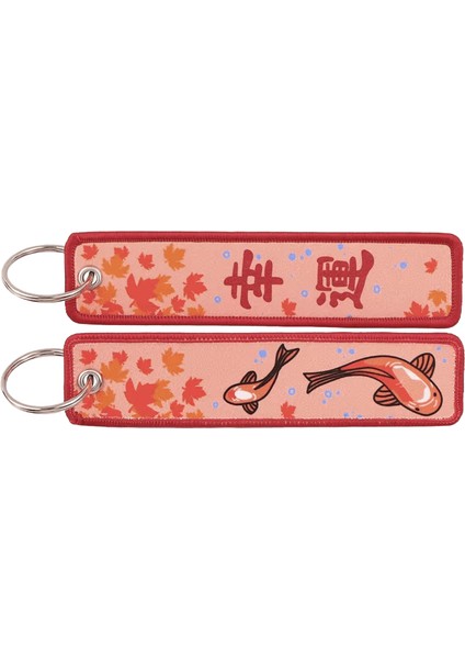 Koi Nakış Anahtarlıklar Şanslı Kedi Anahtar Etiketleri Motosikletler Arabalar Iyi Şanslar Anahtarlık Anahtarlık Sırt Çantası Chaveiro Hediyelerrenk: 2 / Boyut: 3CMX13 cm (Yurt Dışından)