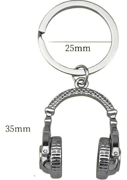 Yaratıcı Piyano Anahtarlık Metal Nota Kulaklık Anahtarlık Araba Anahtar Tutucu Çanta Kolye Erkekler Için Müzisyen Festivali Takı Hediye (Yurt Dışından)