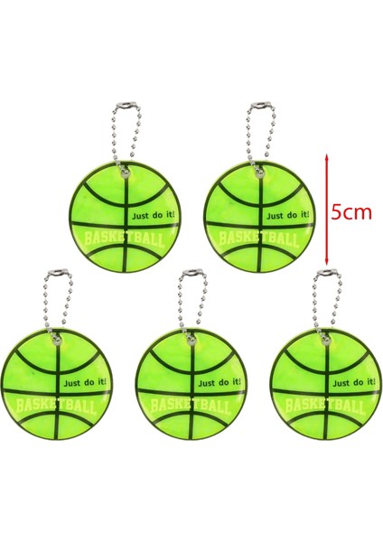 5/20PCS Futbol Yansıtıcı Anahtarlık Gece Güvenliği Anahtarlık Çantalar Için Sırt Çantası Kolye Reflektör Şeyler Için Trafik Securi Renk: Basketbol / Boyut: 10 Adet (Yurt Dışından)