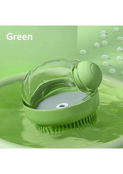 Pres Tip Silikon Köpek Fırçası Kontrol Akış Hızı Şampuan Puppycat Yı Dispenser Pet Bakım Fırçası Masaj Duş Banyosu Fırçası: Pembe Şampuan Fırçası (Yurt Dışından)