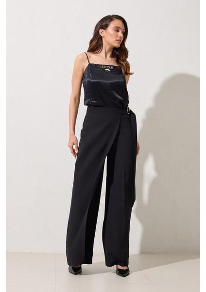 Siyah Bel Detaylı Pantolonlu Etek fiyatları