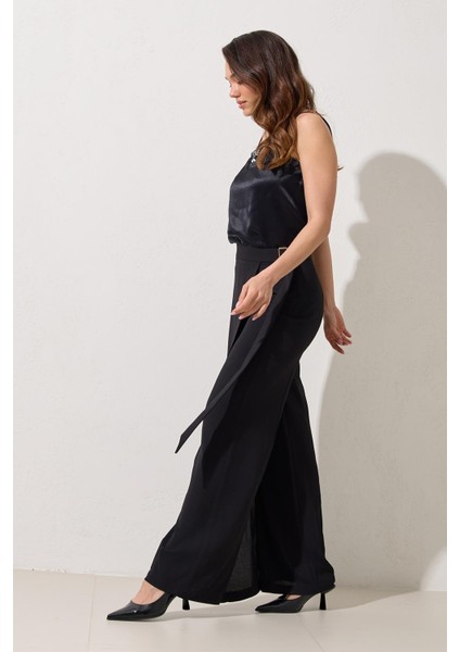 Siyah Bel Detaylı Pantolonlu Etek modelleri