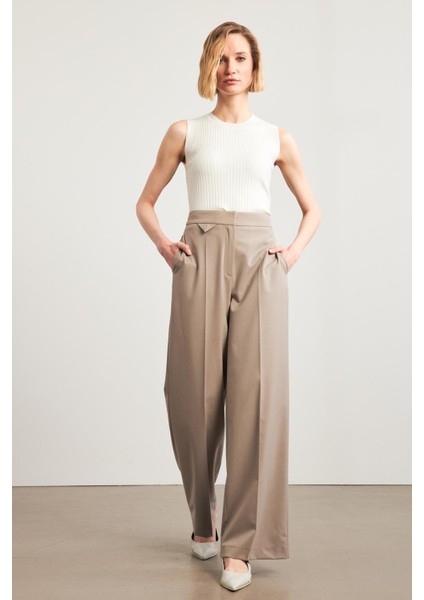 Vizon Bel Detaylı Rahat Kesim Pantolon indirimleri