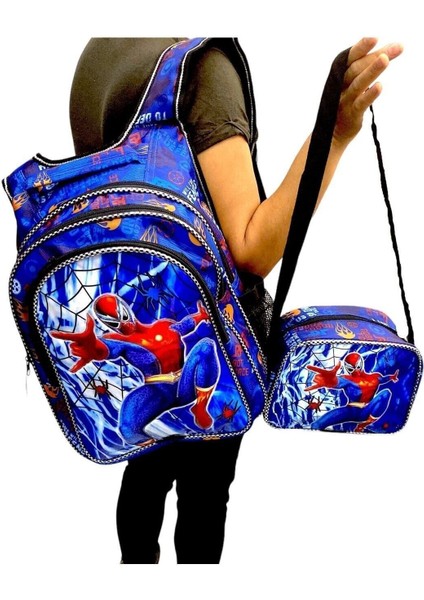Örümcek Adamlı Işıklı Ilkokul Çantası 2’Li Takım