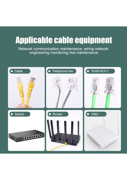 RJ45 RJ11 Ağ Kablosu Test Cihazı Uzun Mesafe Lan Kablo Bağlantı Dedektörü Telefon Hattı Için Ağ Onarım Aracı (Yurt Dışından)
