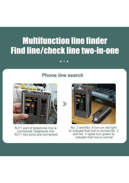 RJ45 RJ11 Ağ Kablosu Test Cihazı Uzun Mesafe Lan Kablo Bağlantı Dedektörü Telefon Hattı Için Ağ Onarım Aracı (Yurt Dışından)