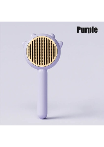 Pet Comb One-Key Hair Removal Cleaning Brush Magic Mage Grooming Needle Scratcher For Cat Dog Cleaning Care Supplies Renk:mor (Yurt Dışından)