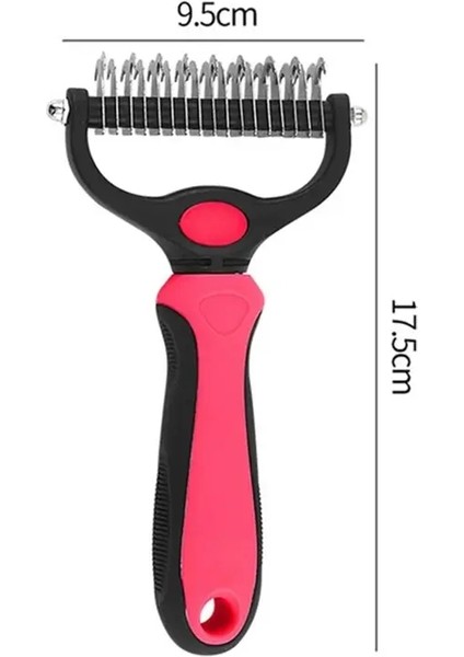 Profesyonel Evcil Hayvan Tüy Dökme Fırçası Köpek Tüy Giderici Evcil Hayvan Tüy Düğüm Kesici Yavru Kedi Tarak Fırçaları Köpek Bakım Tüy Dökme Malzemeleri kırmızı L (Yurt Dışından)