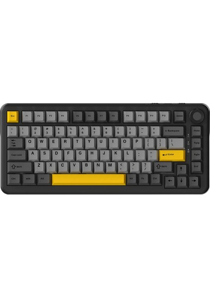AK820 Max Plus Daydream Switch 3 Modlu Mekanik Oyun Klavyesi-8000 Mah Batarya RGB-Hot Swap (AK820 Max Plus - Siyah Sarı - DayDream)