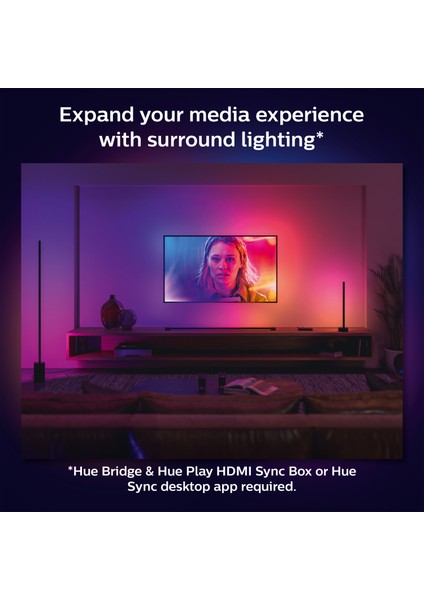 Hue Gradient Signe Zemin Işığı - Siyah