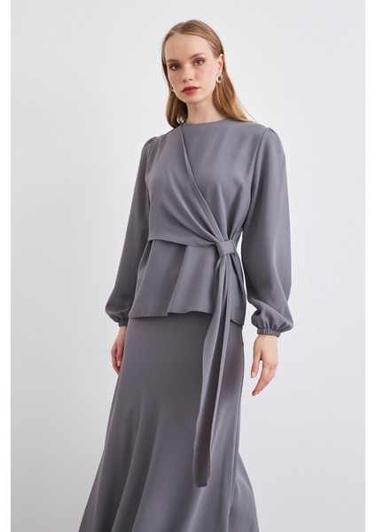Roza Etek Bluz Takım - Gri fırsatları