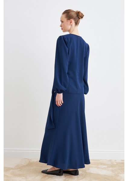 Roza Etek Bluz Takım - Indigo indirimleri