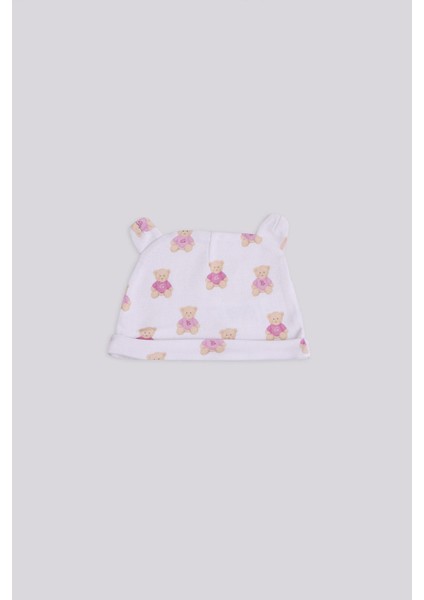 Bg Store Kız Bebek Desenli Bere