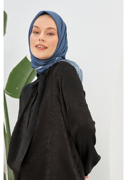 Düz Desenli Füme Pamuk Viskon Eşarp