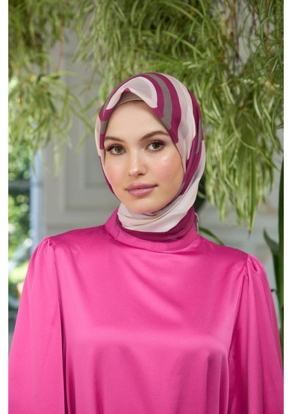 Yaz Işıltısı Koleksiyonu Soft Eşarp Bordo Vizon 1183-11
