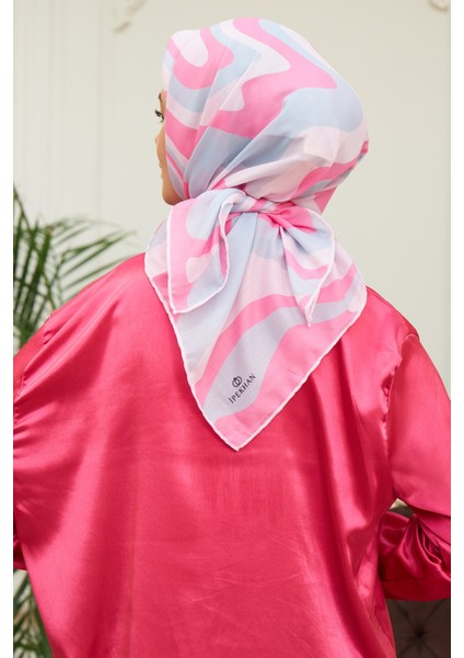 Twist Soft Mavi Pamuk Viskon Eşarp