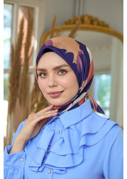 Yaz Işıltısı Koleksiyonu Soft Eşarp Mor Somon 1189-10